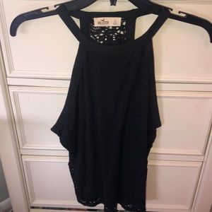 Black laced tank top